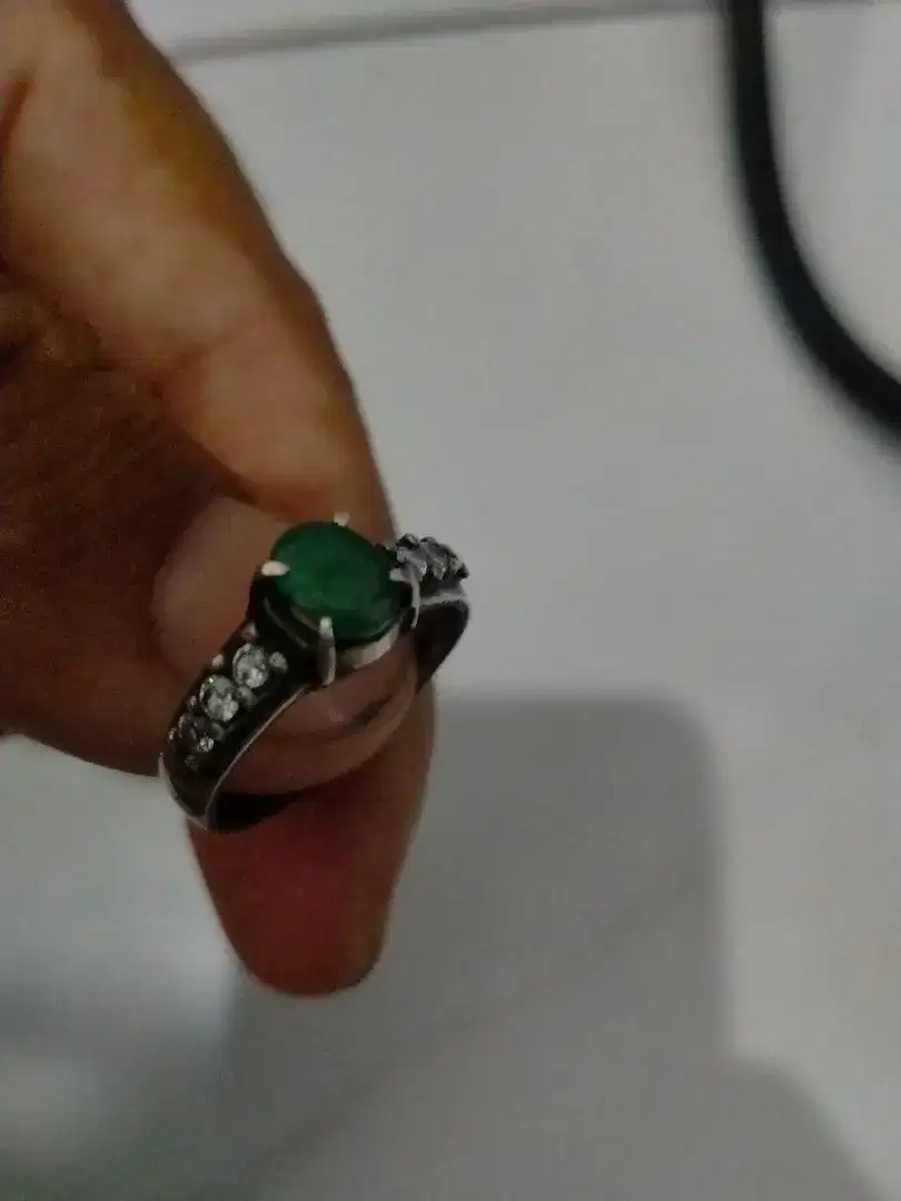 Jamrud ring perak