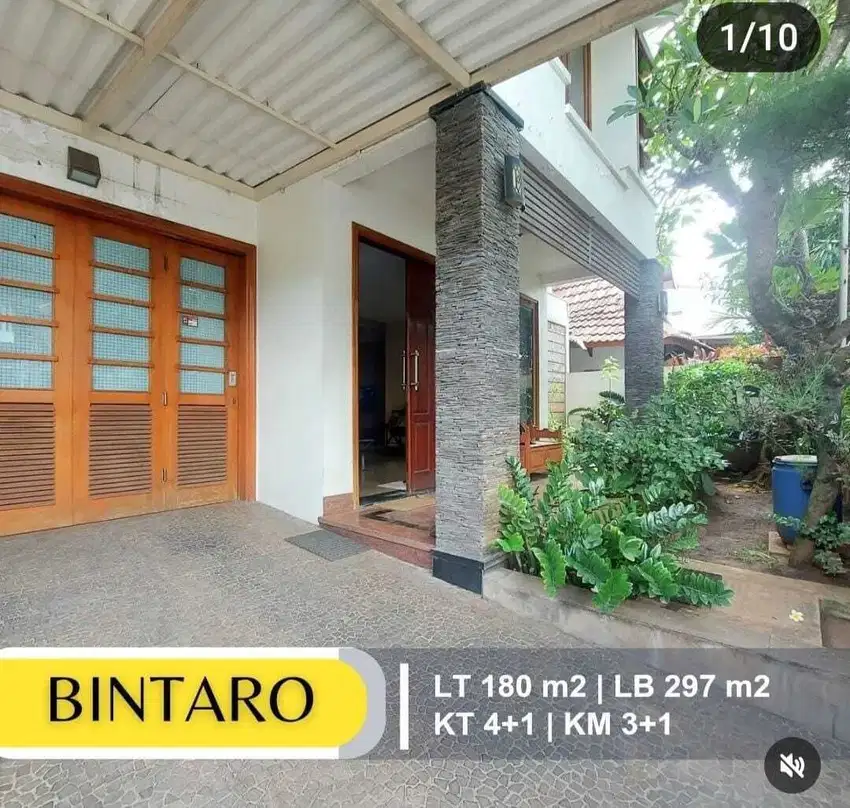 Rumah Siap Huni 3 Lantai di Sektor 3 Bintaro Jaya, Tengerang