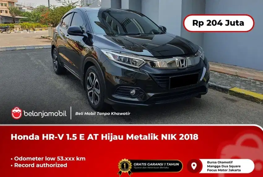 [ LOW KM ] Honda HR-V HRV 1.5 E AT Hitam Metalik 2018/2019