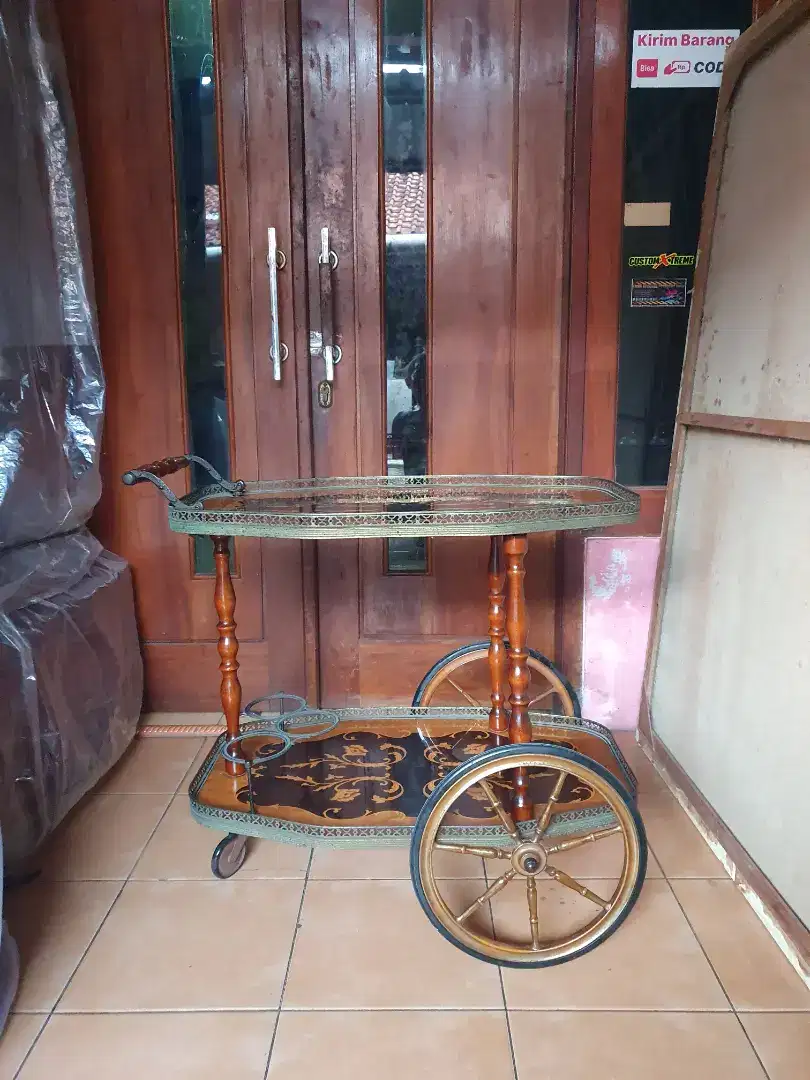 meja antik trolley meja bartender clasik