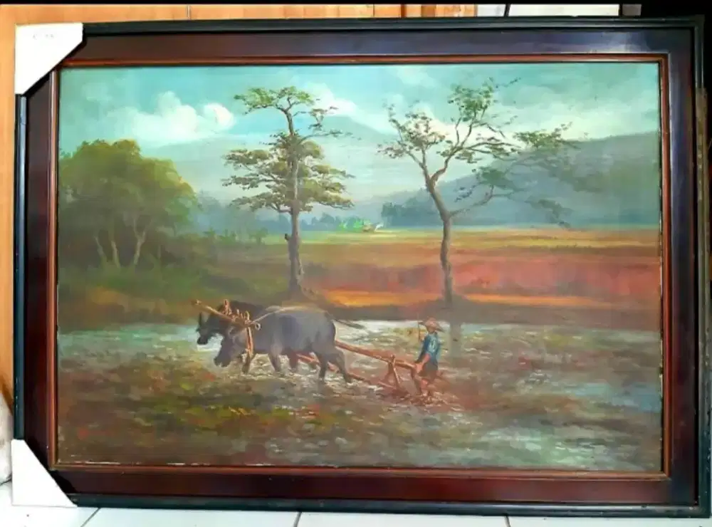 Lukisan Pemandangan Sawah