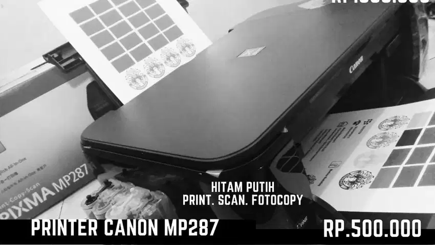 JUAL PRINT CANON SCANCOPY HITAMPUTIH SUDAH INFUS