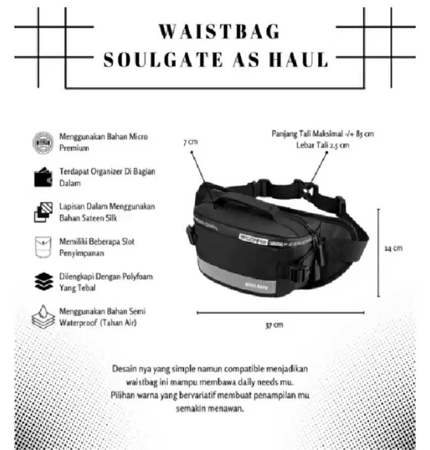 Waistbag Terbaru Harga Termuarah Kualitas Original