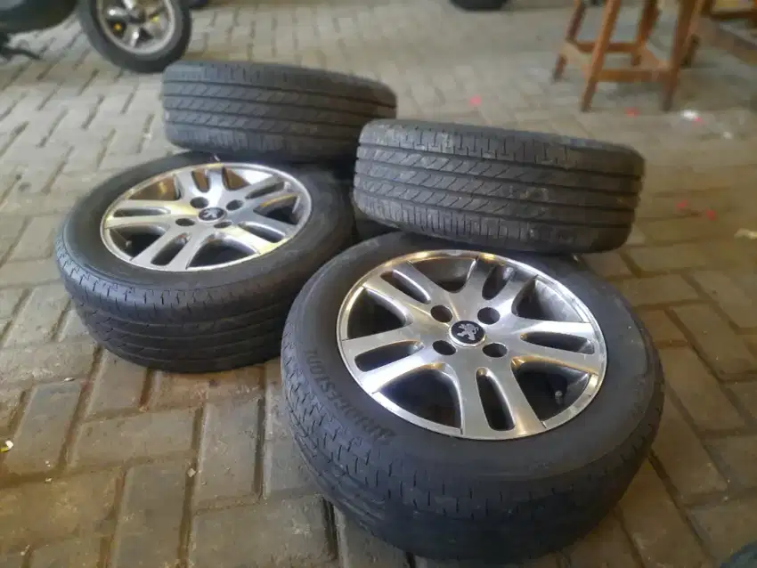 Velg Peugeot R15 Ori & Ban 195 55 Super Tebal