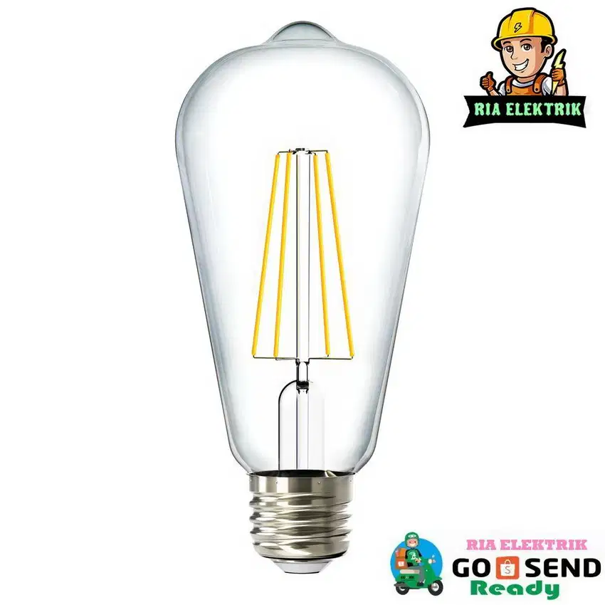 LAMPU LED FILAMEN 4 WATT EDISON ST64 / FILAMENT LED 4