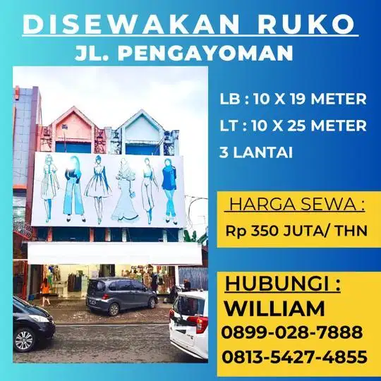 DISEWAKAN RUKO STRATEGIS JL PENGAYOMAN PANAKKUKANG MAKASSAR