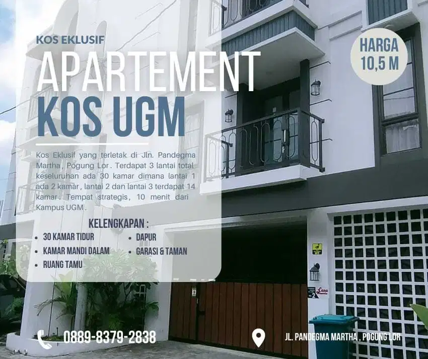 Kos Ekslusif Apartemen UGM 30 Kamar