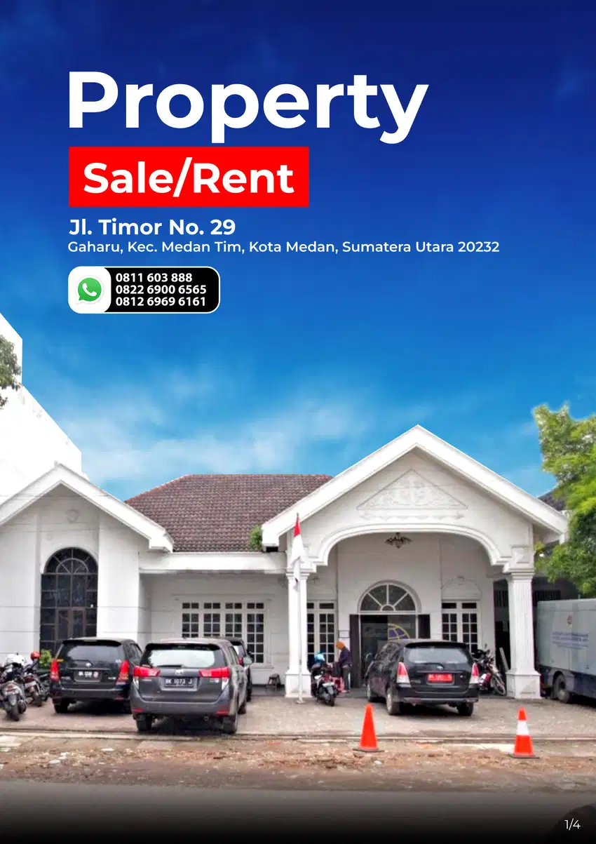 Dijual Villa di Jln. Timor Medan, Wilayah Perkotaan