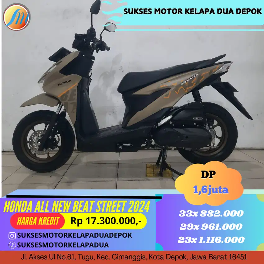 Honda ALL NEW BEAT STREET 2024 KM RENDAH SURAT LENGKAP