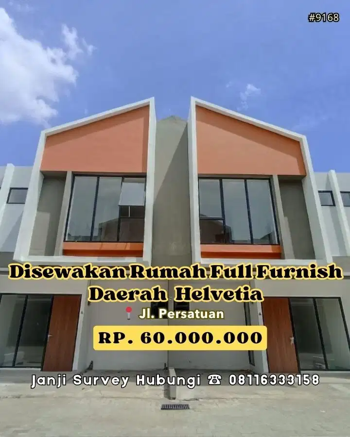 Disewakan Rumah Full Furnished di Daerah Medan Helvetia