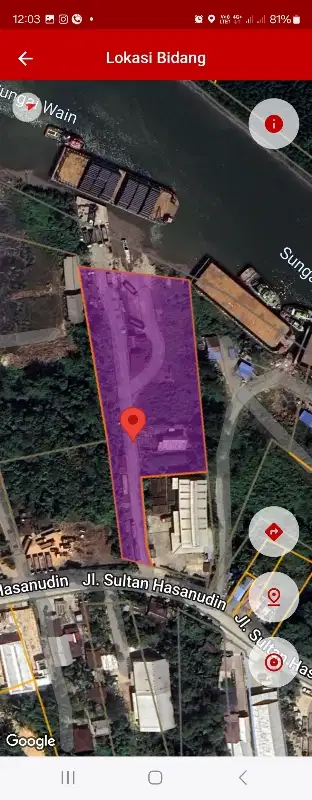 Dijual Tanah Pinggir Sungai Kariangau