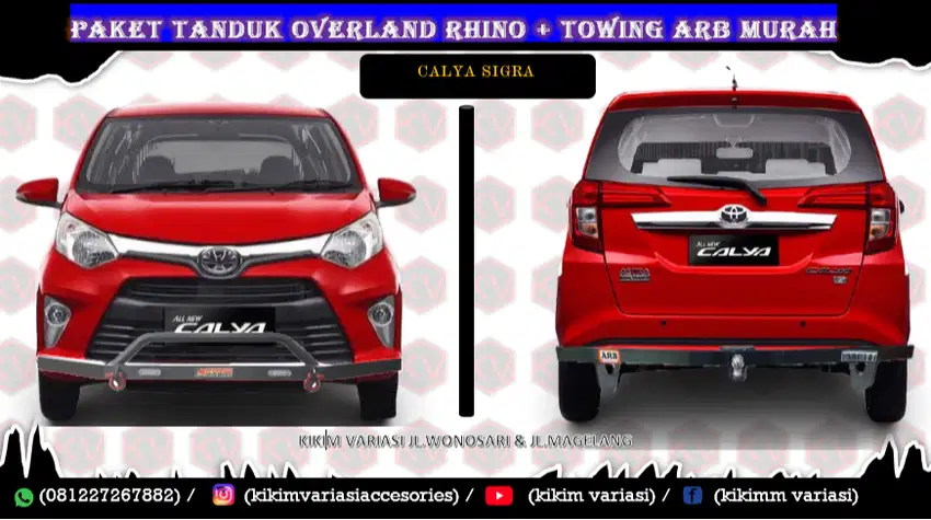 PAKET TANDUK MOBIL RHINO OVERLAND DAN TOWING ARB MURAH CALYA SIGRA