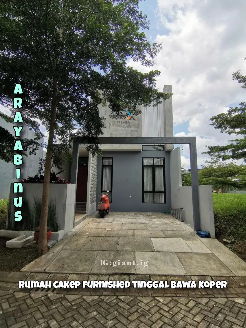 Rumah baru full furnished dekat Binus Araya Malang