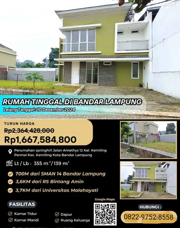 jual murah rumah melalui lelang negara