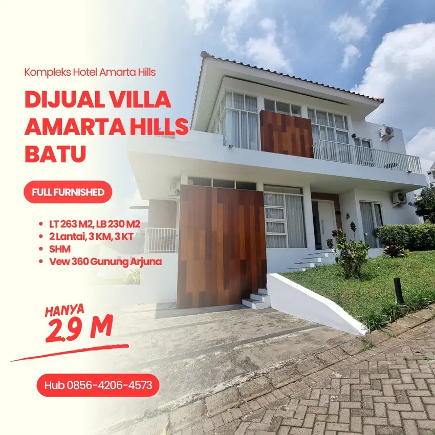 Dijual, Promo Nataru! Vila Amarta Hills Batu, survey dulu jika minat