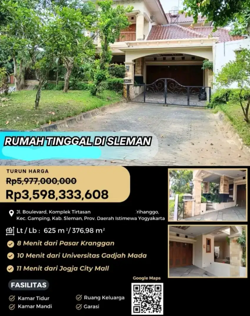 Dijual Rumah Tirtasan Boulevard Gamping Sleman