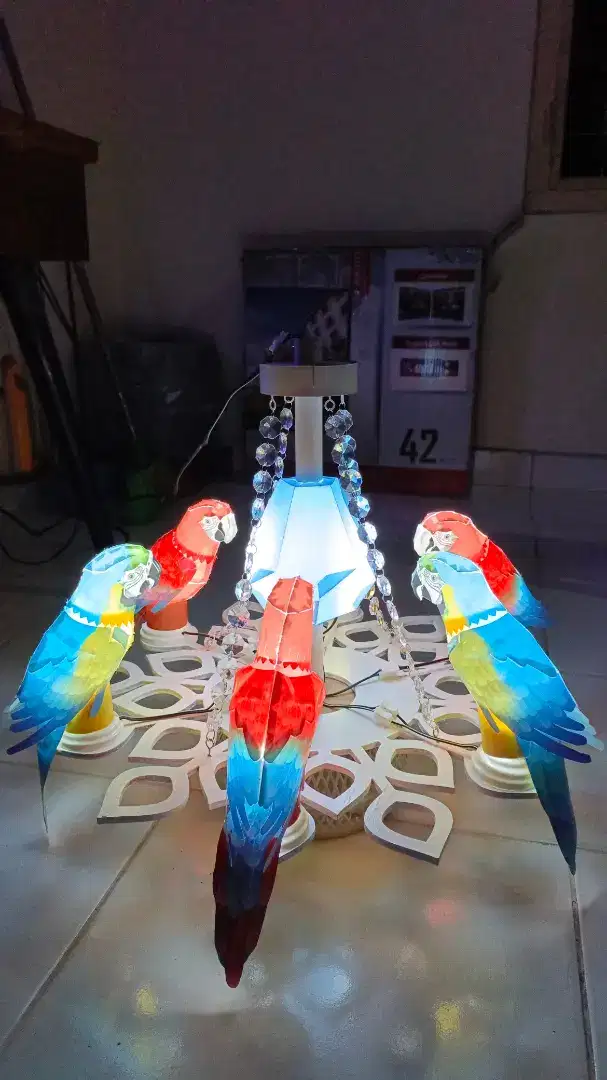 lampu hias bercabang burung