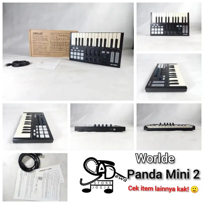 WORLDE PANDA MINI II MIDI CONTROLLER 2 CONTROLER MK2 MKII 25 KEYS