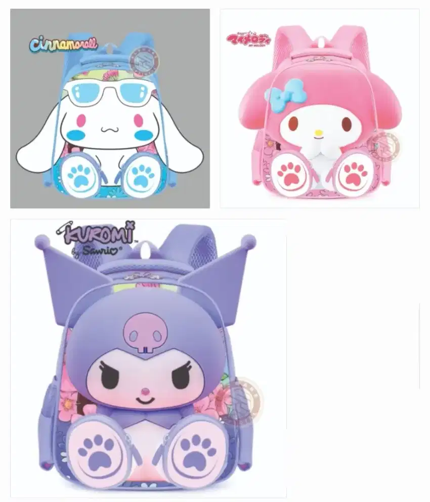 Tas sekolah Kuromi My Melody  cinnamoroll Tas anak perempuan PAUD