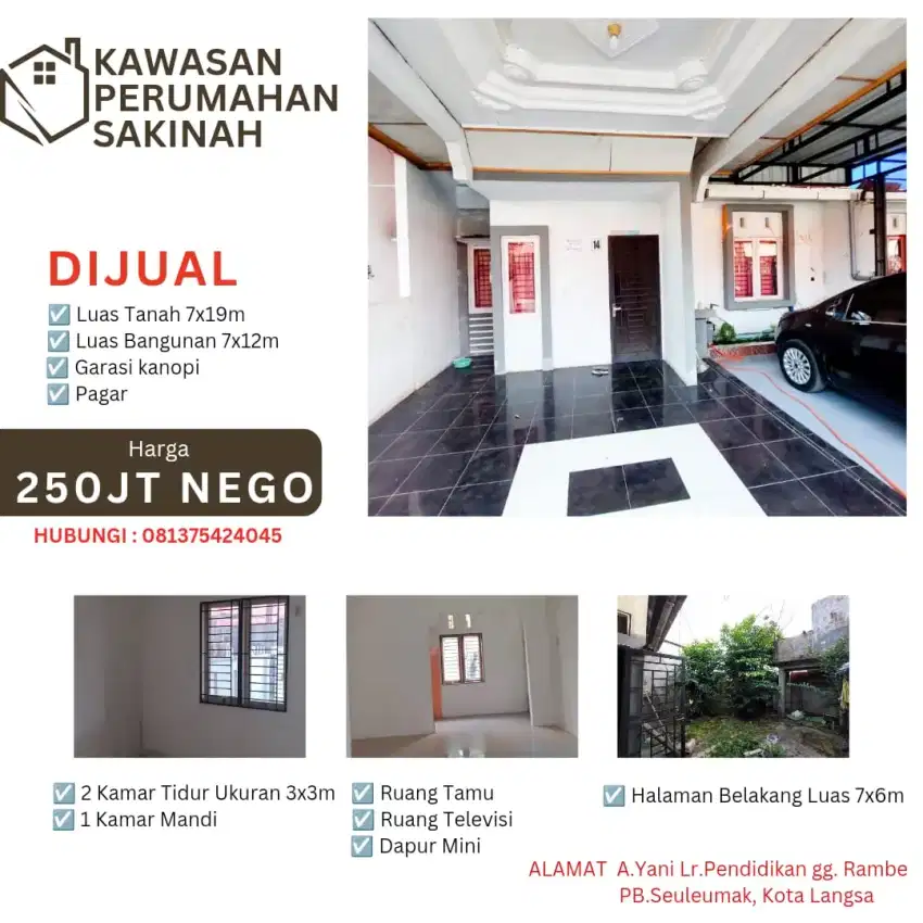 DIJUAL CEPAT!RUMAH CANTIK DENGAN LINGKUNGAN NYAMAN,HARGA NEGO!!