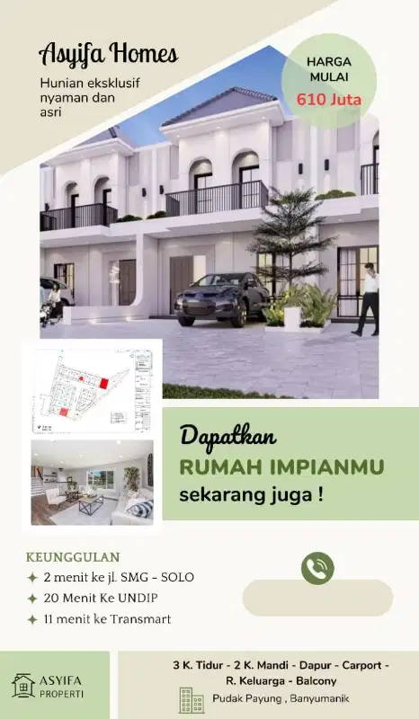 Hunian yg Nyaman  Aman dan Sejuk di Banyumanik