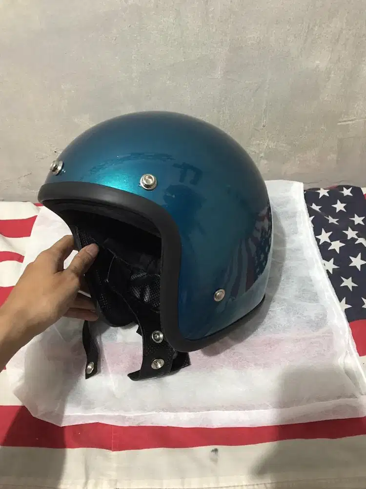 Helm Slimhead TX 500 Hijau Metallic Repsol