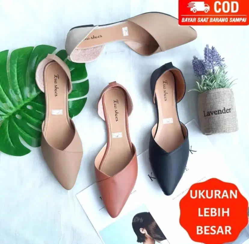 Dijual flat shoes wanita uk 43