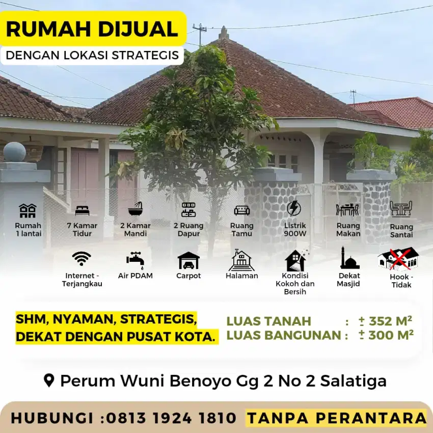 Dijual rumah di tengah kota