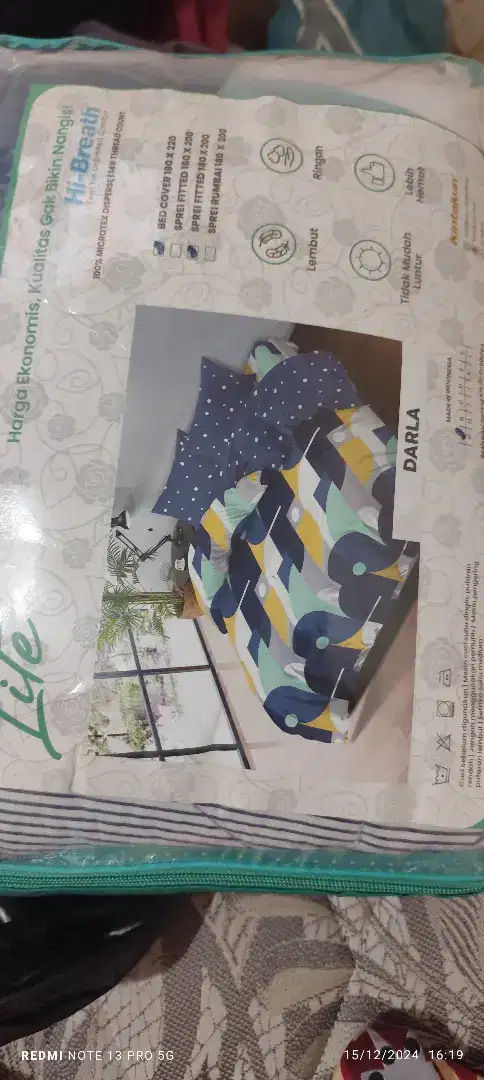 Set Bedcover Lite Kinta*kun motif Darla