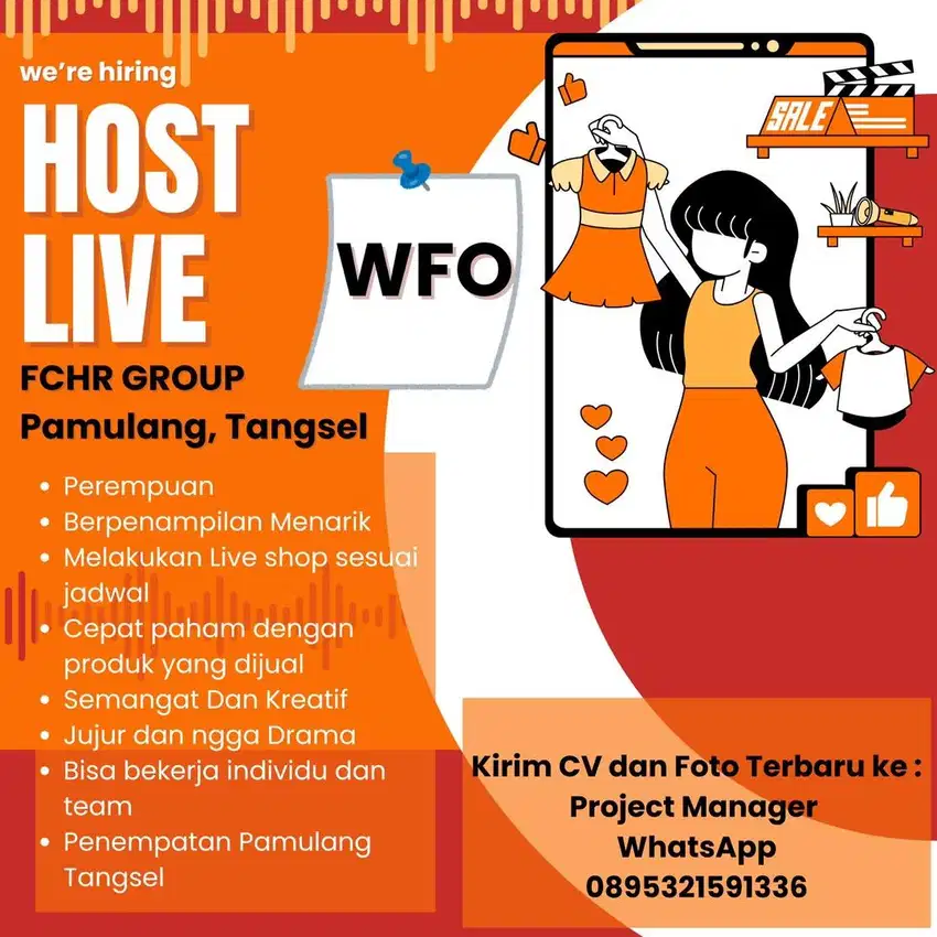 Lowongan Kerja Host Live Streaming