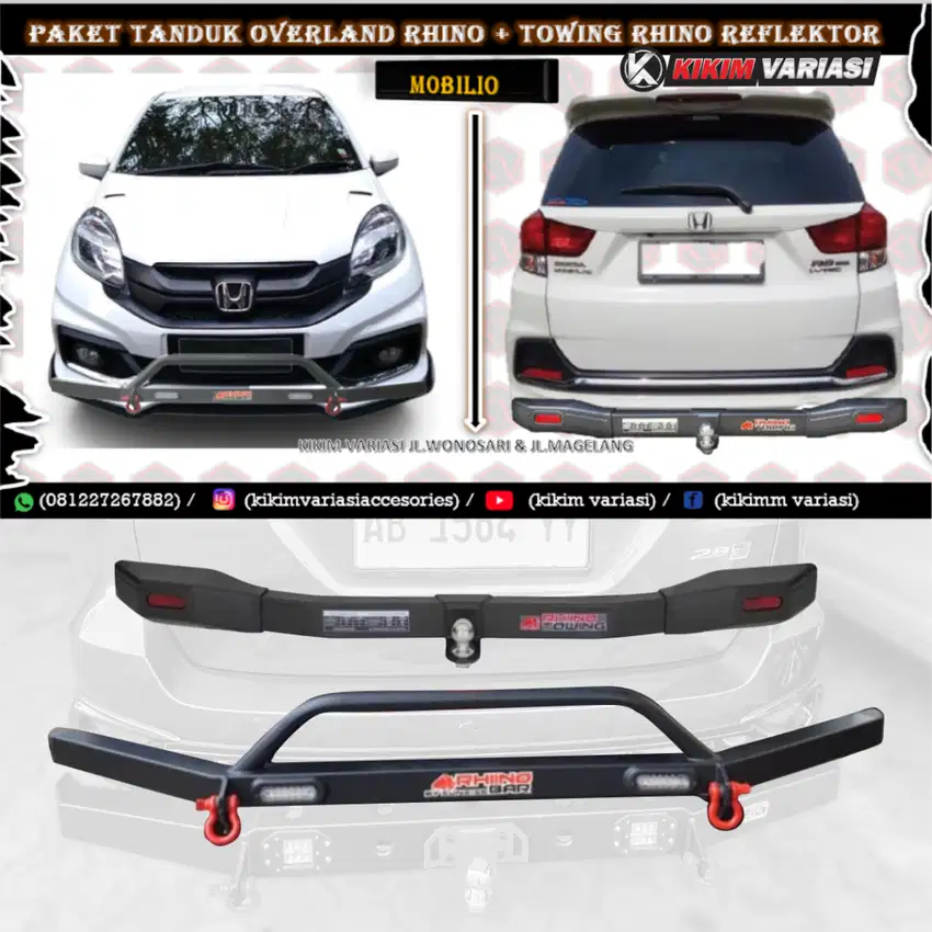 PAKET TANDUK RHINO OVERLAND DAN TOWING RHINO REFLEKTOR MOBILIO