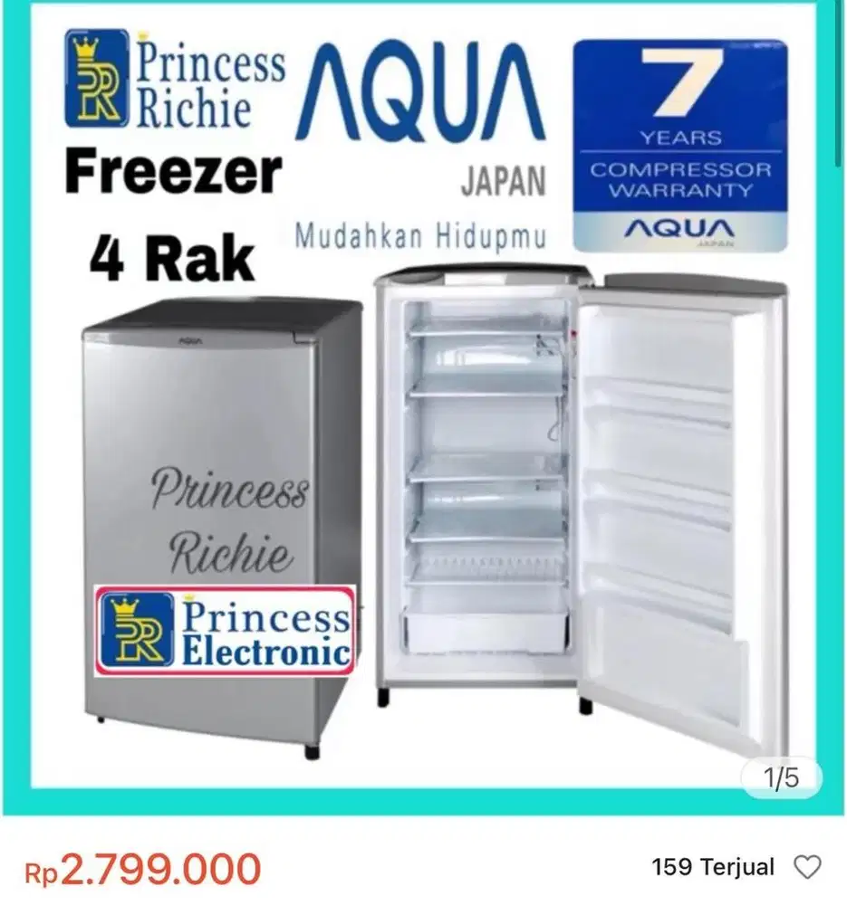 Aqua freezer 4 rak