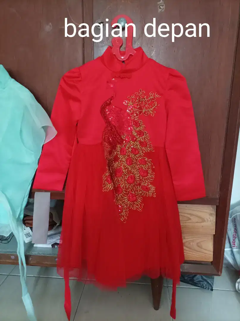 Dress cheongsam anak umur 4-5  tahun