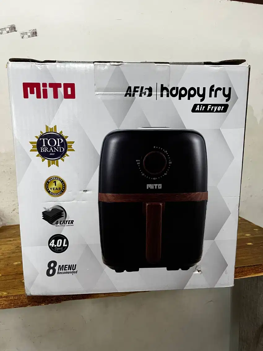 MITO Air Fryer AF5 Happy Fry 4L Manual Low Watt - Hitam