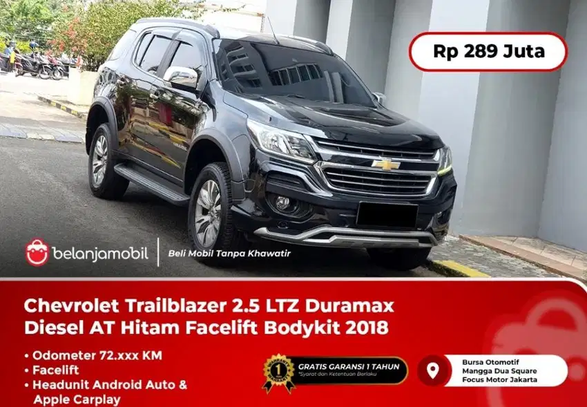 [TANGANPERTAMA] Chevrolet Trailblazer 2.5LTZ Diesel AT Hitam 2018/2019