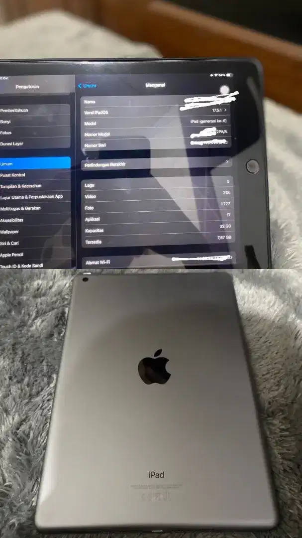 Ipad gen 6 mulus no minus