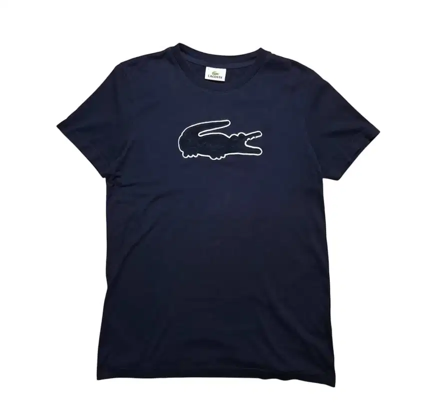 Kaos Lacoste big Logo size M warna navy