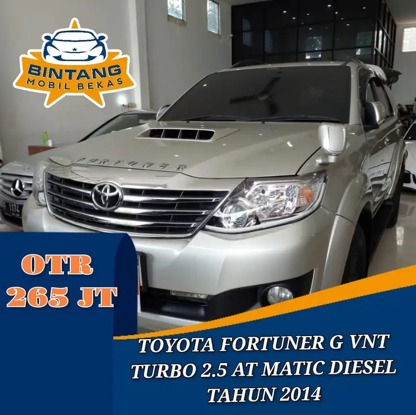 TOYOTA FORTUNER G VNT TURBO 2.5 AT AUTOMATIC 2500 CC DIESEL TAHUN 2014