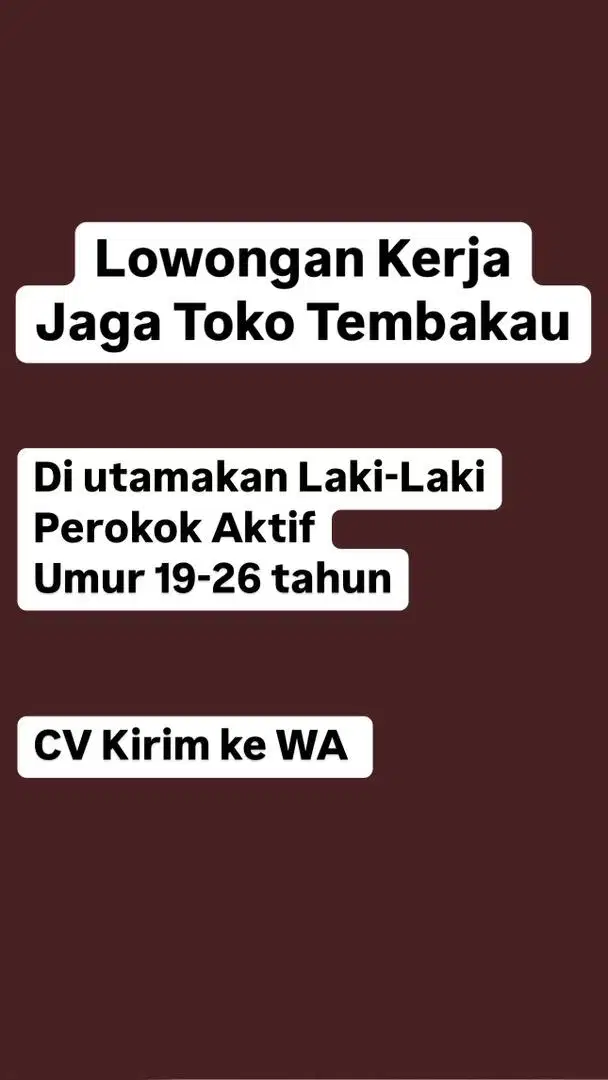 Lowongan Kerja Jaga Toko