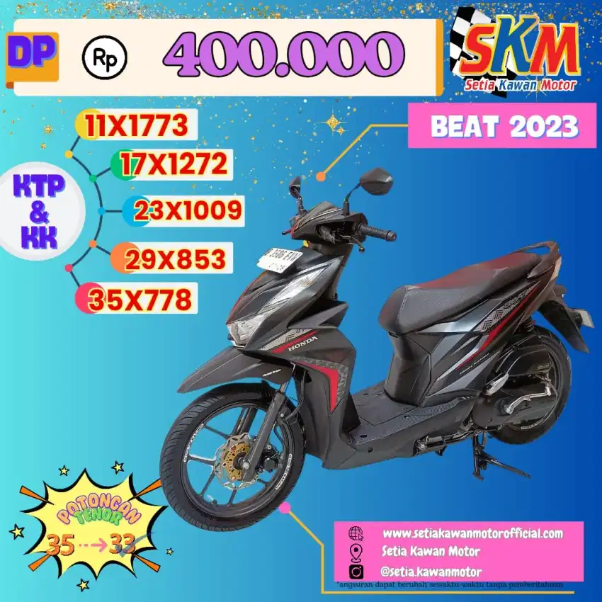 [Mokas murah siap jalan dp 400k] honda beat 2022 cash/credit