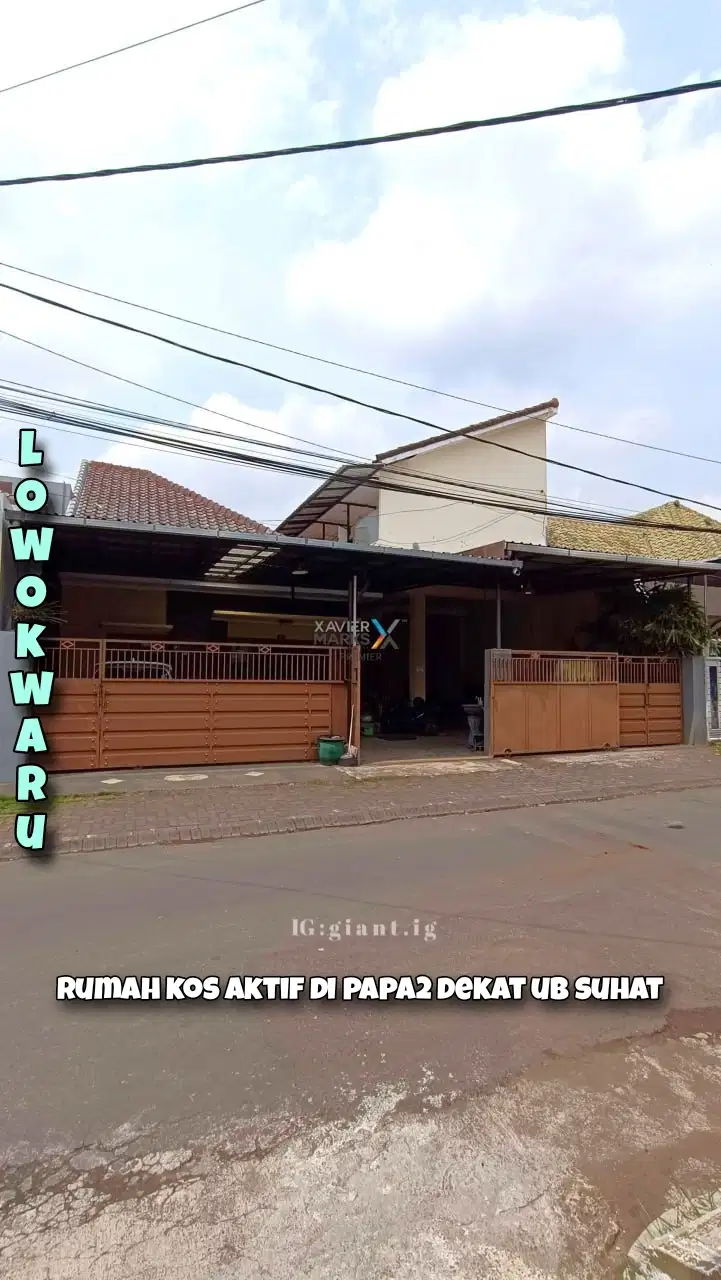 Rumah kos aktif dekat UB Suhat di papa papa, Lowokwaru Malang