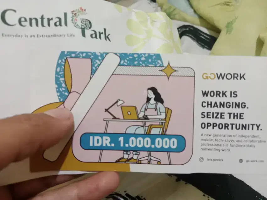 Voucher Gowork Total Rp 1 Juta