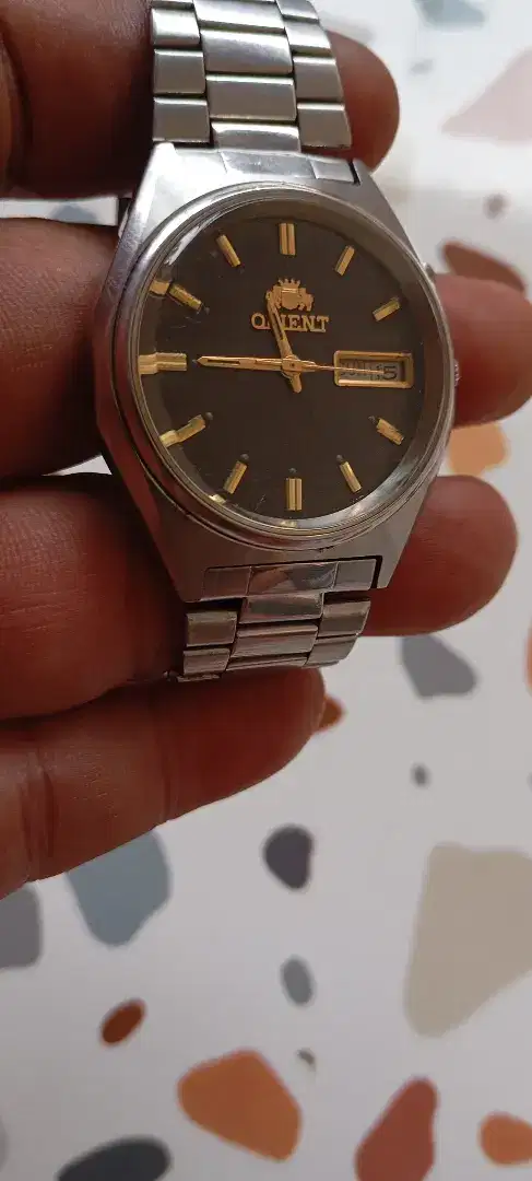 Jam vintage jadul Orient Automatic lum mulus jam saja rantai bb 60kg