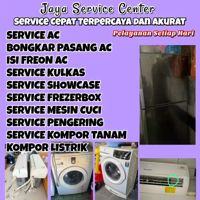 Service AC Kulkas Frezer Servis Mesin Cuci Bongkar AC Pasang AC Candi