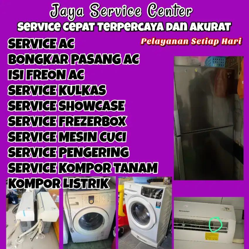 Service AC Bongkar AC Pasang AC Servis Mesin Cuci Kulkas Frezer Bungah