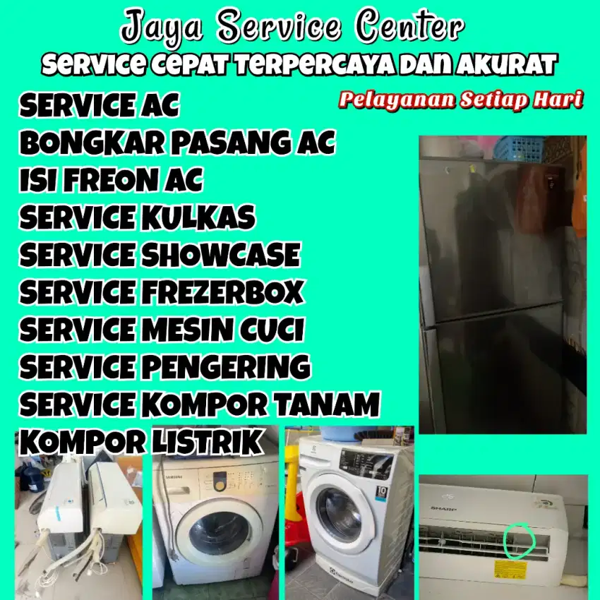 Service AC Bongkar AC Pasang AC Servis Mesin Cuci Kulkas Frezer Cerme