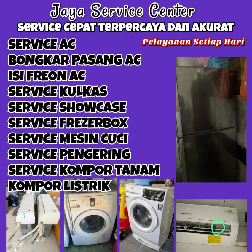 Service AC Bongkar Pasang AC Servis Mesin Cuci Kulkas Frezer Rungkut