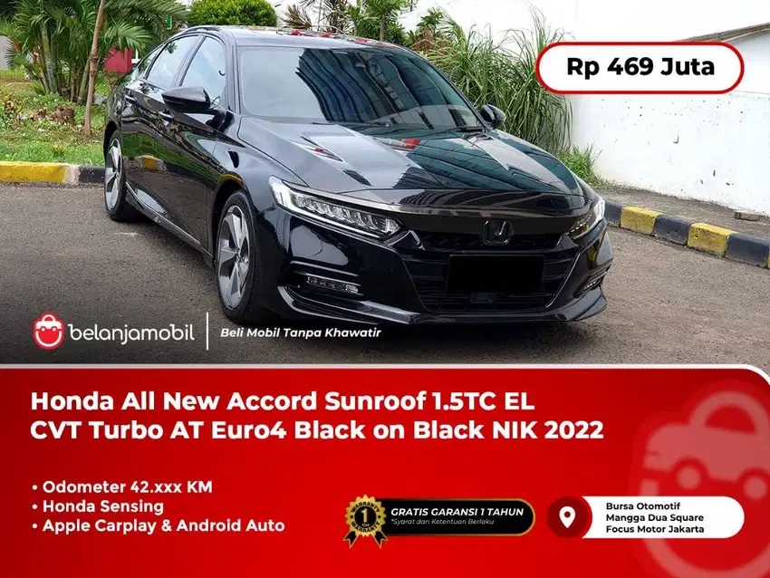 [TANGAN PERTAMA] Honda All New Accord Sensing Sunroof 1.5TC AT 2022