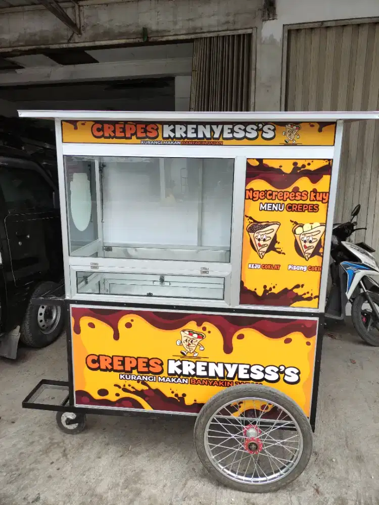 Gerobak  cepres , martabak mini