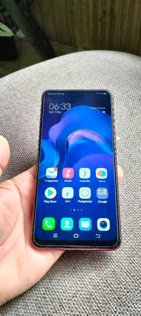 Vivo V15 4G LTE 6/64 sidik jari batangan normal siap pakai